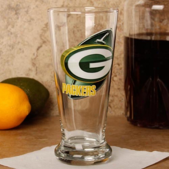 Green Bay Packers 16.5 Oz. Enhanced Hi-def Flared Pilsner Glass
