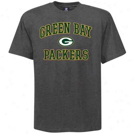 Green Bay Packers Attire: Green Bay Packers Charcoal Heart And Soul T-shirt