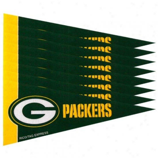 Green Bay Packers Green 8-pack Mini Pennant Flow