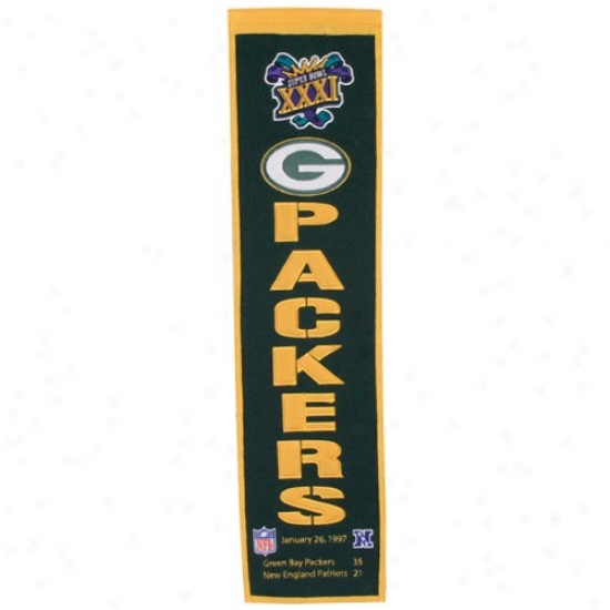 Green Bay Packers Super Bowl Xxxi Champions Green Heritage Banner