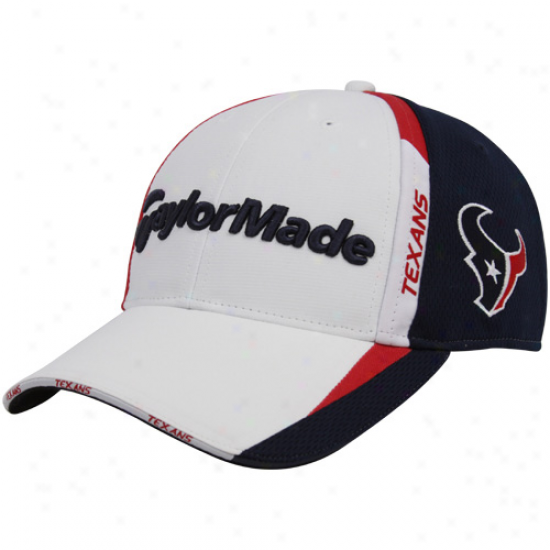 Houston Texans Merchandise: Taylormade Houston Texans White-navy Pedantic  2010 Nfl Golf Adjustable Hat
