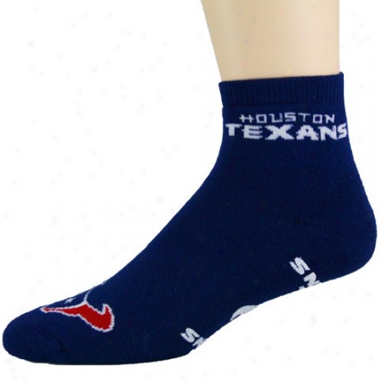 Houston Texans Navy Blue Slipper Socks