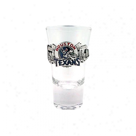 Houston Texans Pewter Team Logo Flared Shooter Glass