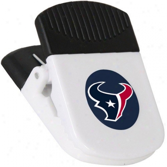 Houston Texans White Magnetic Chip Clip