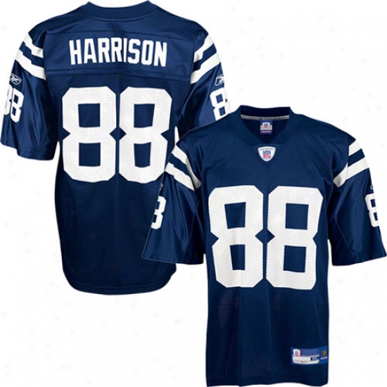 Indianapolis Colt Jersey : Reebok Nfl Equipment Indianapolis Colt #88 Marvin Harrison Royal Blue Replica Football Jersey