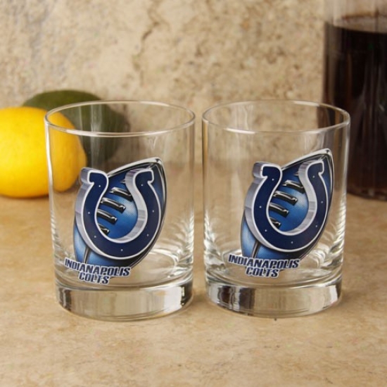 Indianapolis Colts 2-pack Enhanced High Definition Executive Glass Set