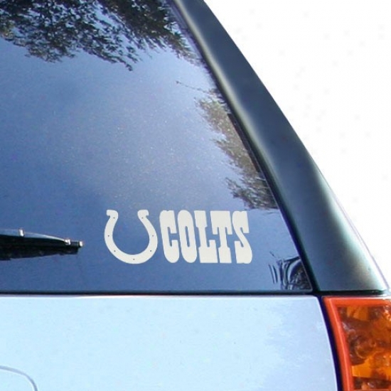 Indianapolis Colt s5'' X 6'' Silver Window Graphic Decal
