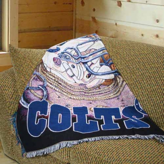 Indianapolis Colts Acrylic Tapestry Throw Blanket
