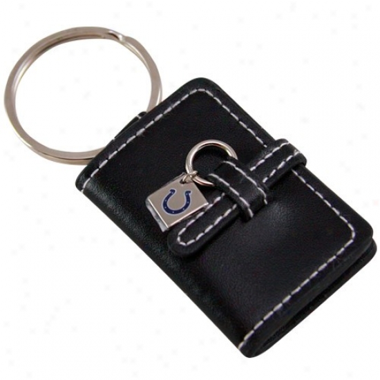 Indianapolis Colts Black Leather Photo Album Keychain