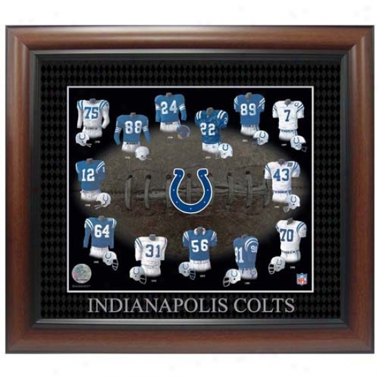 Indianapoliw Colts Evolution Of The Team Uniform Framed Picture