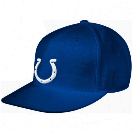 Indianapolis Colts Hat : Reebok Indianapolis Colts Royal Blue Sideline Flat Bill Fitted Cardinal's office