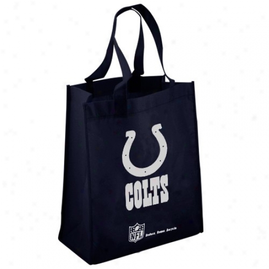 Indianapolis Colts Navy Blue Reusable Tote Bag