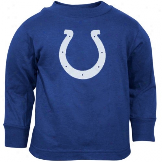 Indianpaolis Colts Shirt : Reebok Indianapolis Colts Royal Blue Toddler Primary Logo Long Sleeve Shirt