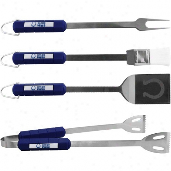 Indianapolis Colts Stainless Steel 4 Piece Bbq Set