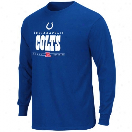 Indianapolis Colts Tshirts : Indianapolis Colts Royal Blue Critical Conquest Iv Long Sleeve Tshirts