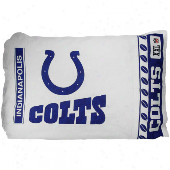 Indianapolis Colts White Pillowcase