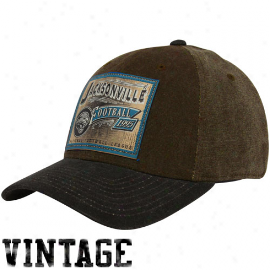 Jacksonville Jags Gear: Reebok Jacksonville Jags Brown Pro Shape Flex Hat