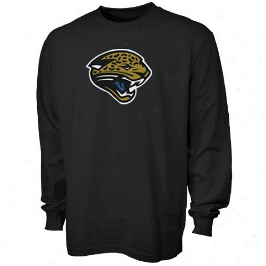 Jacksonville Jags Shirts : Reebok Jacksonville Jags Youth Black Primary Logo Long Sleeve Shirts