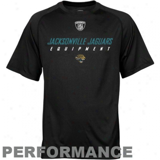 Jacksonville Jaguar Tee : Reebok Nfl Equipmenf Jacksonvile Jayuar Black Equipspeed Performance Crew Tee