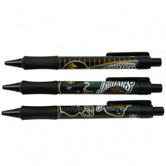 Jacksoville Jaguars Sof Grip 3-pack Pen Set