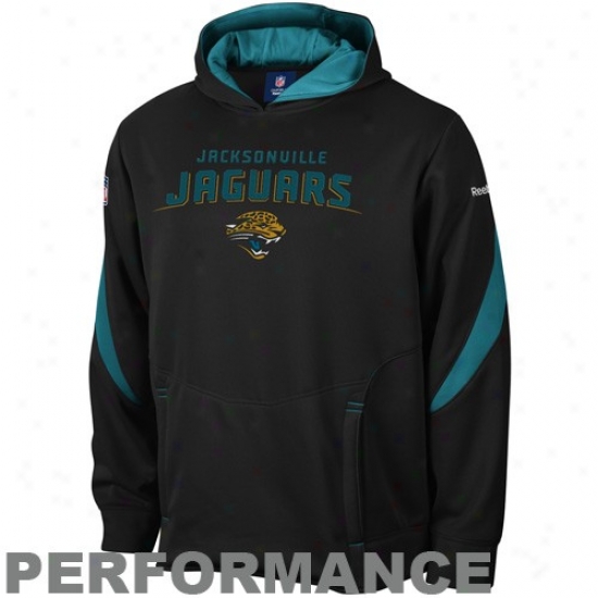 Jacksonville Jaguars Sweatshirts : Reebok Jacksonville Jaguars Black Turbine Performance Mesh Sweatshirts
