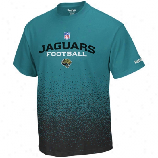 Jacksonville Jaguars T Shirt : Reebok Jacksonville Jaguars Teal Drift Sideline T Shirt