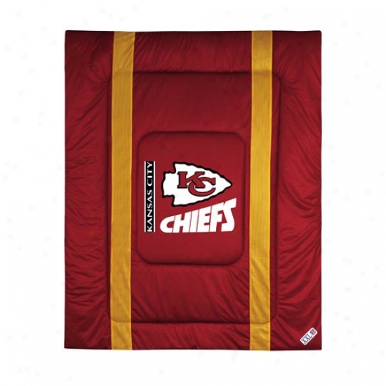 Kansas City Chiefs Queen/full Size Sideline Comforter