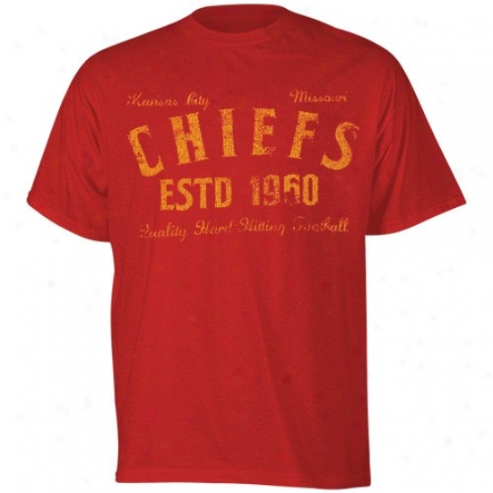 Kc Chiefs Attire: Kc Chiefs Red Dillinger Tri-blend Premium T-shirt