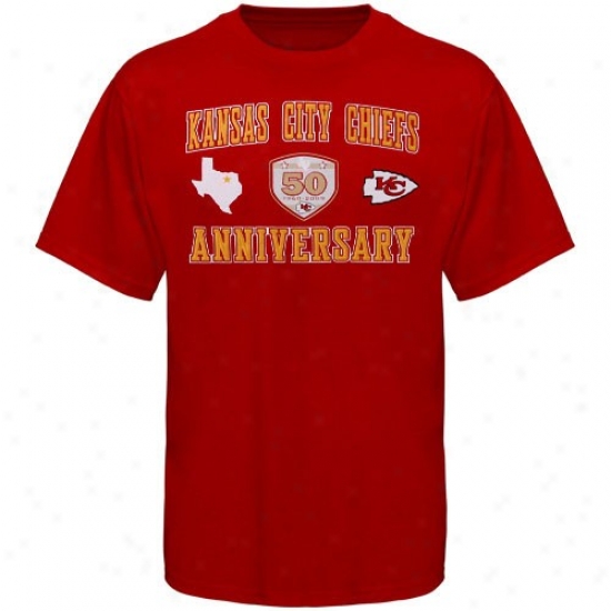Kc Chiefs Shirt : Reebok Kc Chiefs Youth Red 50th Anniversary Arch Shirt