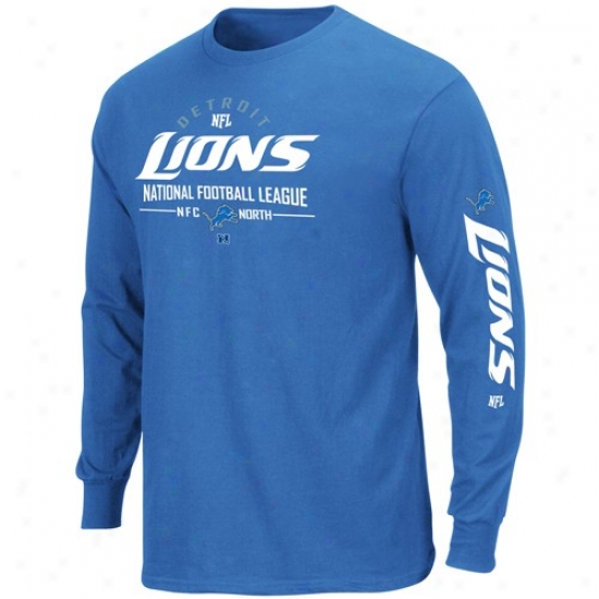 Lions T Shirt : Lions Light Blue Primary Receiver Long Sleeve T Shirt