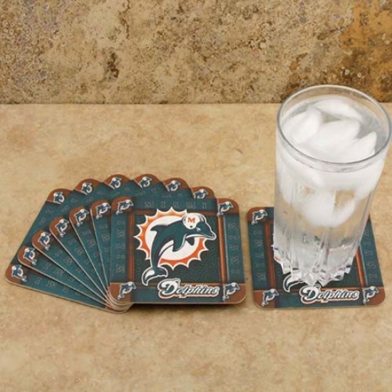 Miami Dolphins 8-pack Absorbing Paperkraft Cooasters