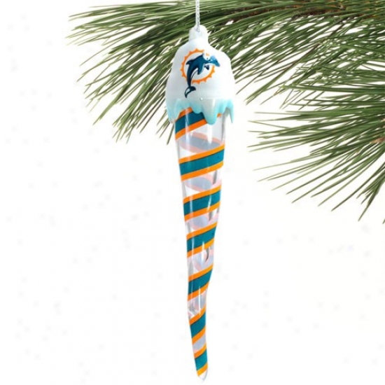 Miami Dolphins Light-up Icicle Ornament