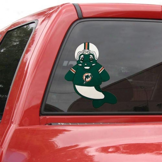 Miami Dolphins Team Mascot 12'' Window Ciing