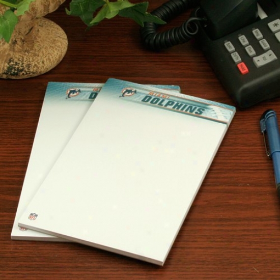 Miami Dolphins Two-pack 5'' X 8'' Team Logo Notepads
