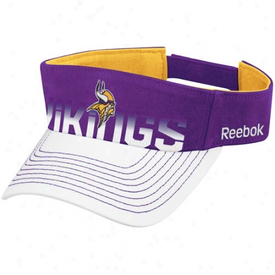 Minnesota Viking Merchandise: Reebok Minnesota Viking -white Players Visor