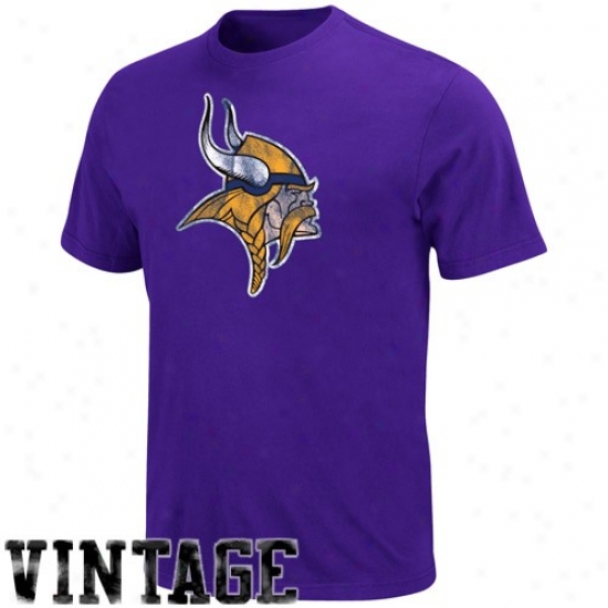 Minnesota Viking T-shirt : Minnesota Viking Purple Vintage Logo Ii T-shirt