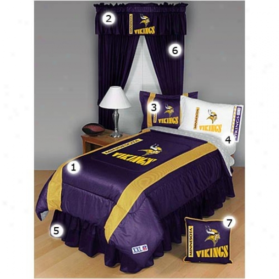 Minnesota Vikings Full Size Sideline Bedroom Set