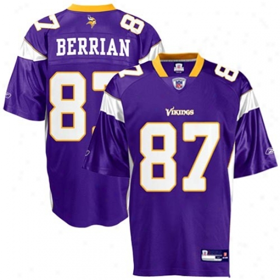 Minnesota Vikings Jerseys : Reebok Nfl Equipment Minnesota Vikings #87 Bernard Berrian Purple Replica Jerseys