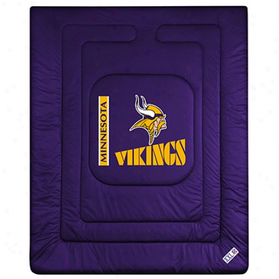 Minnesota Vikings Queen/full Size Locker Room Comforter