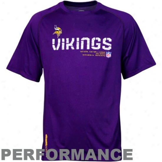 Minnesota Vikings T Shirt : Reebok Minnesota Vikinfs Purple Sideline Speedwick Performance T Shirt