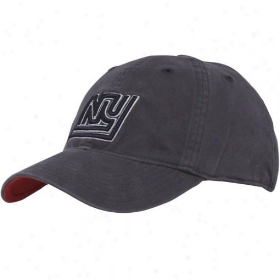 N Y Giants Hats : Mitchell & Ness N Y Giants Navy Blue Thriwback Logo Flex Slouch Hats