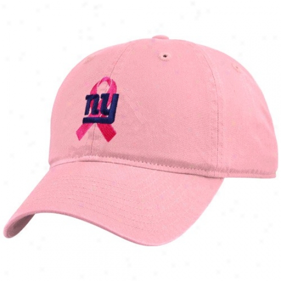 N Y Giants Hats : N Y Giants Ladies Pink Breast Cancer Awareness Adjustable Hats