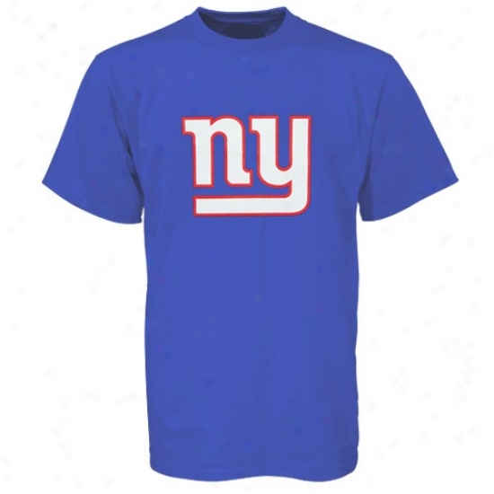 N Y Giants T-shirt : Reebok N Y Giants Royal Blue Youth Primary LogoT -shirt