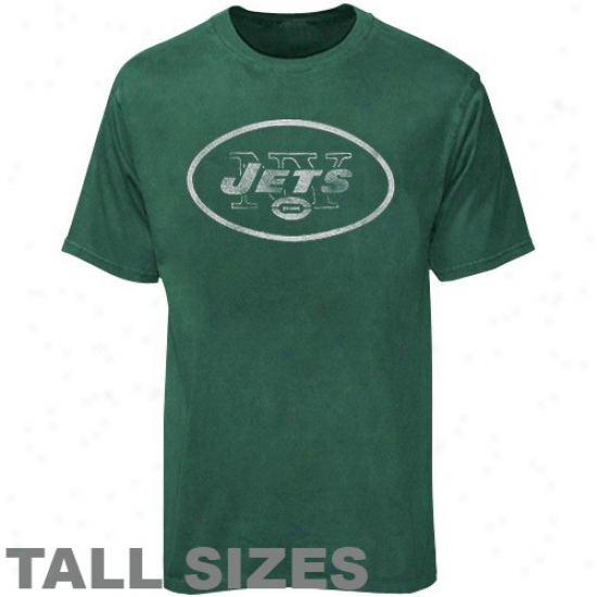 N Y Jet Shirt : N Y Jet Green Pigment Dyed Vintage Tall Sizes Shirt