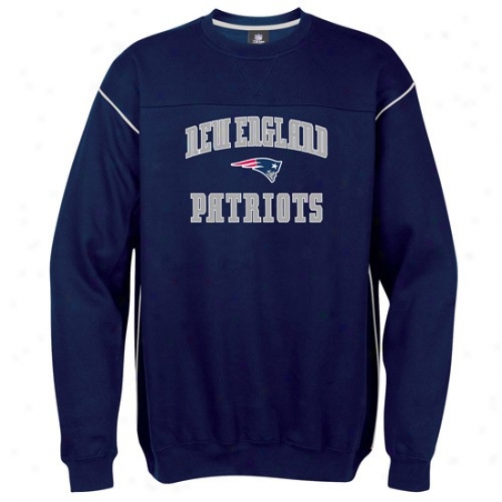 New England Patriot Sweatshirt : New England Patriot Ships Bluw Classic Crew Sweatshirt