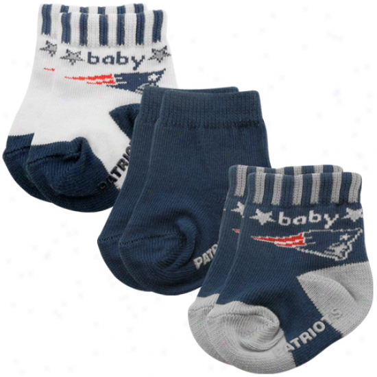 New England Patriots 3-pack Baby Patriots Infant Bootie Skcks