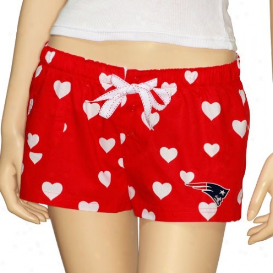 New England Patriots Ladies Red Affair of gallantry Pajama Shots