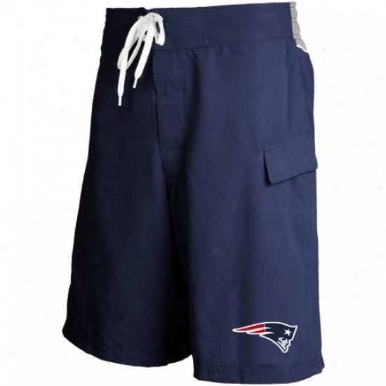 New England Patriots Nav6 Blue Team Logo Boardshorts