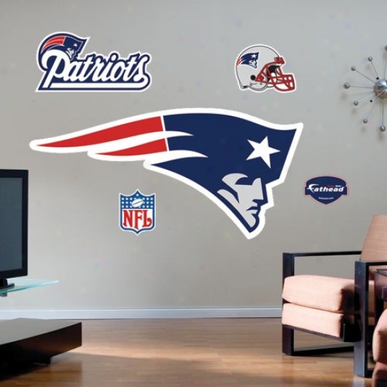 New England Patriots Team Logo Fathead Wall Sticker