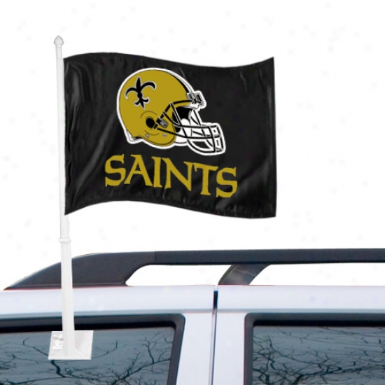 New Orleans Saint Flag : New Orleans Saint Car Flag